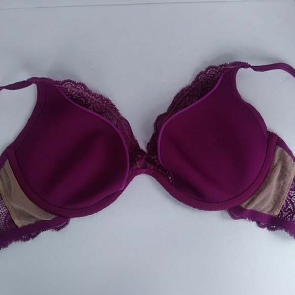 Victoria's Secret Very Sexy Lace Push-Up Without Padding Bra 38D Purple Pink - Picture 10 of 16